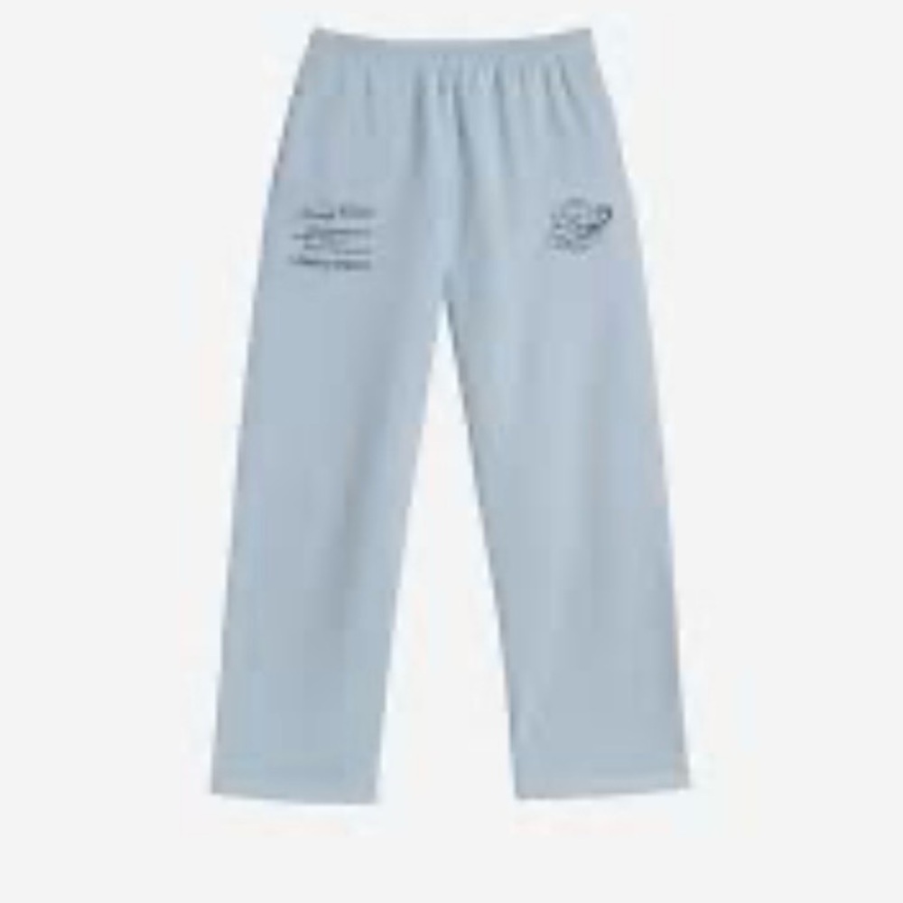 Lonely Ghost Sweatpants Women’s XS Light Blue Text Me When You Land Athleisure